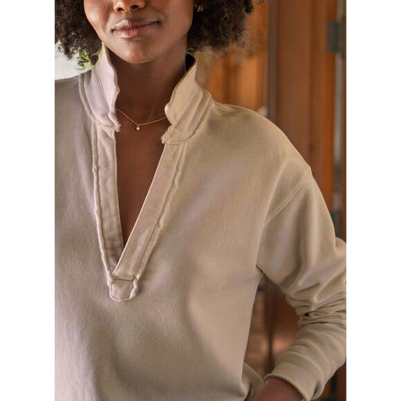 Frank & Eileen Patrick Triple-Fleece Popover Henley Top Toast Size Small NWOT - Picture 5 of 12